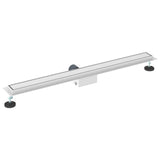 2 in 1 Shower Drain Silver 100 cm Stainless Steel 304 42015942