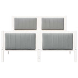 Bed frame White and light grey 140 x 190 cm Solid pine wood 3394327