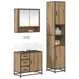 Bathroom Furniture Set 3 pcs Artisan Oak Engineered Wood 3402549