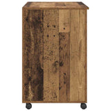 Desk with Wheels Old Wood 91 x 50 x 77 cm Engineered Wood 869536