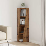 Corner Cabinet Old Wood 27.5x27x102cm Engineered Wood 889853