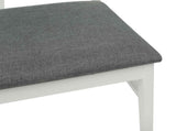 Dining Chair 2 pcs White and Grey Solid Rubber Wood 42020505