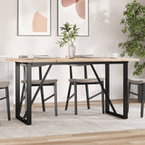 Dining Table O-Frame 160x80x75.5 cm Solid Wood Pine and Steel 3282743