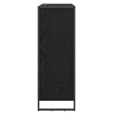 Shoe Cabinet Black Oak 79 x 36 x 100 cm Engineered Wood 886462