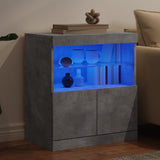 Sideboard with LED Lights Concrete Grey 60x37x67 cm 836654