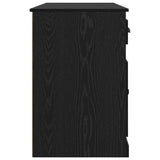 Desk with Cabinet Black Oak 154.5 x 50 x 75 cm Engineered Wood 3402679