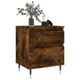 Bedside Cabinets 2 pcs Smoked Oak 40x35x50 cm Engineered Wood 830663