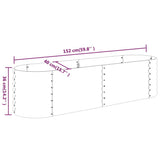Garden Raised Bed Silver Powder-coated steel 152 cm x 40 cm x 36 cm 318872