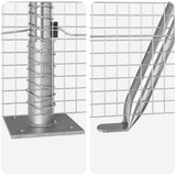 Welded Wire Fence with Concrete Base 10 x 1.2 m 3352286