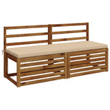 2-Piece Bench Cushions SOEST 2 pcs 100% Polyester Cream 949393