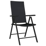 7 Piece Garden Dining Set Black 3099110