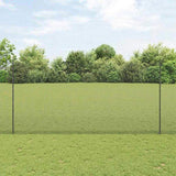Welded Wire Fence with Post 10 x 1.6 m PVC-Coated Steel 3336578