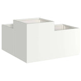 Garden Planter White 80 x 80 x 48 cm Steel 865842