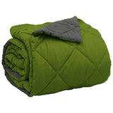 Full Year Duvet Green and Anthracite 220 x 260 cm Microfiber 42025570