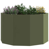 Planter Olive Green 60 x 60 x 35 cm Steel 883741