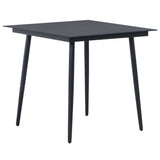 Dining Set Black PVC Rattan Compact Lightweight Dining Set 3060112