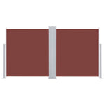 Retractable Side Awning Brown 100x600 cm 48445