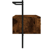 TV Cabinet Wall-mounted Smoked Oak 100.5x30x51 cm Engineered Wood 833460