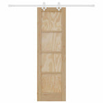 Sliding Door Manual Natural and white 61 x 198.5 cm 3333548
