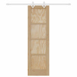 Sliding Door Manual Natural and white 61 x 198.5 cm 3333548