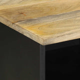 TV Cabinet Black 100x33.5x46 cm Solid Rough Wood Mango 4018646