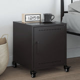 ZNTS Bedside Cabinet Black 36x39x43.5 cm Steel 846614