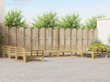 Outdoor Sofa Set 9 pcs White 404 x 247.5 x 73 cm 3387043