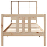 Bookcase Bed without Mattress 90x190cm Single Solid Wood Pine 3322301
