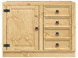 Cabinet SKI Honey Brown 80 x 46 x 81 cm Solid Pine Wood 42007565