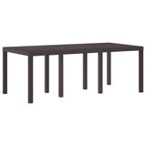 Garden Dining Table Brown 200 x 100 x 73 cm Poly Rattan 871689