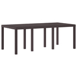 Garden Dining Set 9 pcs Brown Polypropylene 3378577