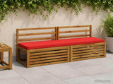 2-Piece Bench Cushions VUGHT 2 pcs 100% Polyester Red 951335