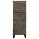 Highboard Black 40x33x110 cm Solid Wood Mango 4017713