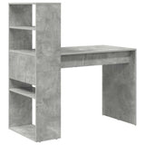 Desk with Shelf Concrete Grey 113 x 54 x 120 cm Engineered Wood 869277