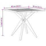 Garden Table Square 85x85x75 cm Solid Wood Acacia 367836