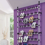 Telescopic Shoe Rack with Rods Aluminium 321111
