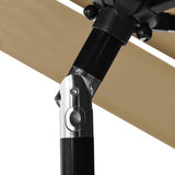 3-Tier Garden Parasol with Aluminium Pole Taupe 2.5 m 313863