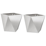 Planter 2 pcs Silver 30 x 30 x 30 cm Stainless Steel 883817