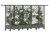 Raised Bed with Trellis and Roof Light Grey 202.5 x 40 x 127 cm 3423163