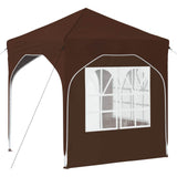 Pop-up Party Tent 192 x 192 x 245 cm Brown 42019830