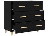 Sideboard Black Oak 69.5 x 34 x 90 cm Engineered Wood 880636