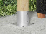 Round Ground Anchor 4 pcs Silver 15 x 15 x 15 cm Metal 42030122