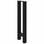 ZNTS Coffee Table Legs Black 2 pcs 38x cm Steel 4013296