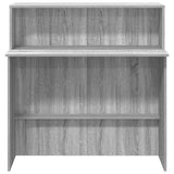 Reception Desk Grey Sonoma 100x50x103.5 cm Engineered Wood 859029