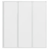 Bath Screen Folding Frosted 132 x 140 cm Aluminium & PP Panel 42023505