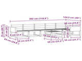 Outdoor Sofa Set 7 pcs Natural Solid Acacia Wood 3385275