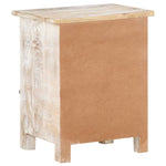 ZNTS Bedside Cabinet 40x30x50 cm Rough Acacia Wood 320233