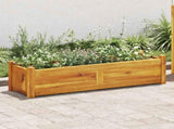 Garden Raised Bed Acacia Wood 100x30x25 cm 42566