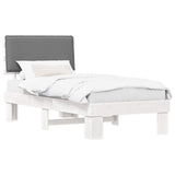 Bed Frame with Upholstered Headboard Light Grey 75 x 190 cm 877323