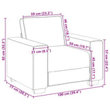 Sofa Beige 100 x 77 x 82 cm Linen 4105155
